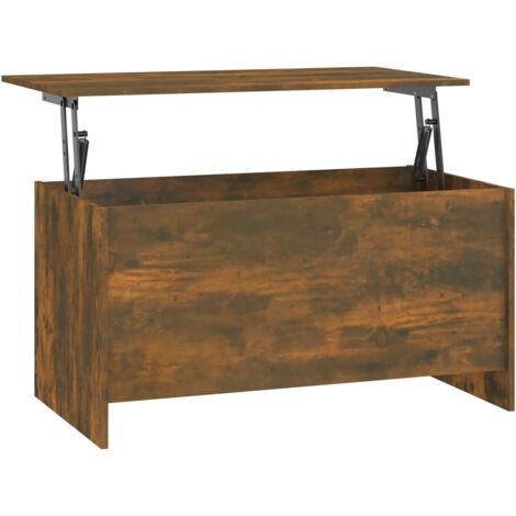 Table basse Chêne fumé 102x55,5x52,5 cm Bois d'ingénierie vidaXL (1/5)
