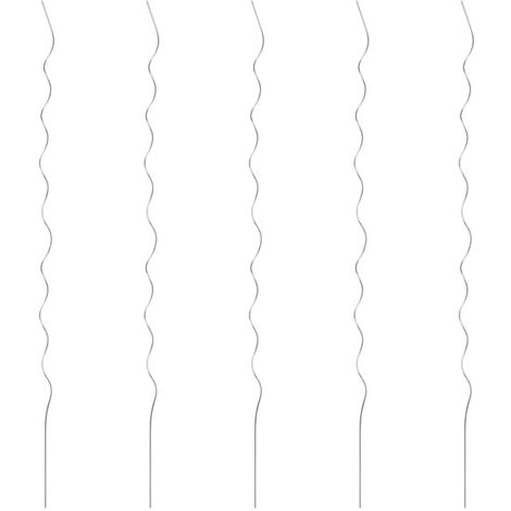 Supports de plantes en spirale 5 pcs Acier galvanisé 170 cm vidaXL