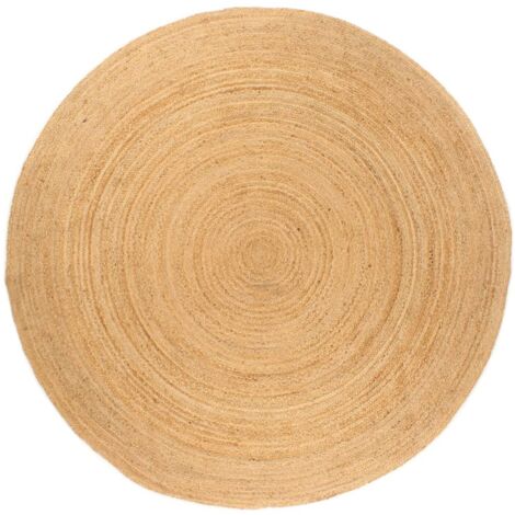 Vidaxl – Tapis jute tressé rond 180 cm – 100% jute naturel – Tissé à la main – Décoration intérieure élégante