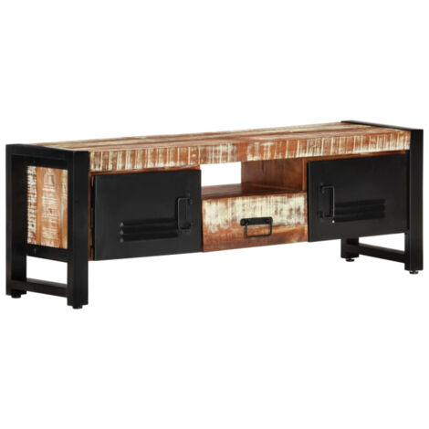 Meuble TV 120x30x40 cm Bois massif de récupération vidaXL (1/5)