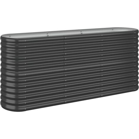 Lit surélevé de jardin Acier galvanisé Anthracite vidaXL