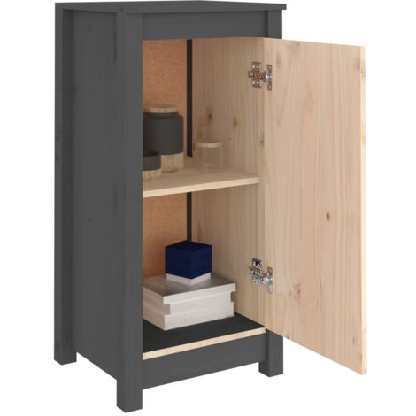 Buffet Gris 39x35x80 cm Bois massif de pin vidaXL