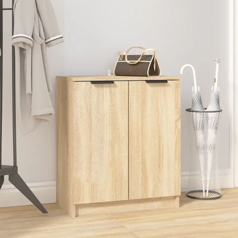 Armoire à chaussures Chêne Sonoma 59x35x70 cm Bois d'ingénierie vidaXL (1/5)