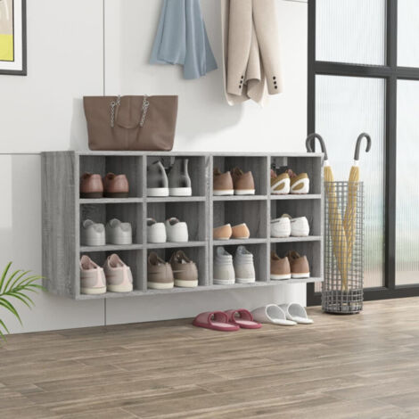 Armoires à chaussures 2 pcs Sonoma gris 52,5x30x50 cm vidaXL