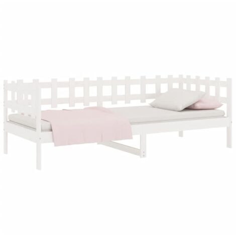 Lit de jour sans matelas blanc 90x190 cm bois de pin massif vidaXL (1/5)