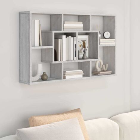 Étagère murale Sonoma gris 85x16x52,5 cm Bois d'ingénierie vidaXL