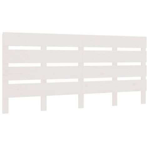 Vidaxl – Tête de lit blanche 140x80 cm en bois massif de pin – Design à lattes moderne – Soutien dorsal confortable pour lecture