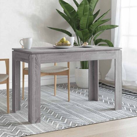 Vidaxl – Table de salle à manger sonoma gris 120x60x76 cm – Bois d'ingénierie – Surface lisse et résistante à l'humidité – Assemblage requis