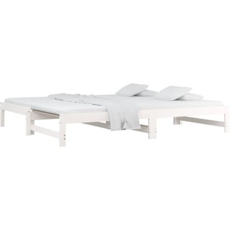 Lit coulissant sans matelas blanc 2x(90x190) cm vidaXL (1/5)