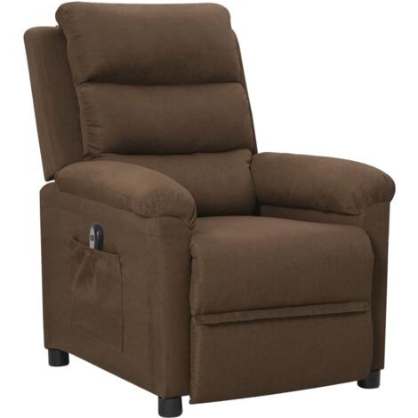 Fauteuil inclinable électrique Marron Tissu vidaXL