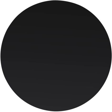 Vidaxl – Dessus de table rond en verre trempé 600 mm – Épaisseur 8 mm – Pour tables à manger et basses – Design simple et clair – Couleur noir