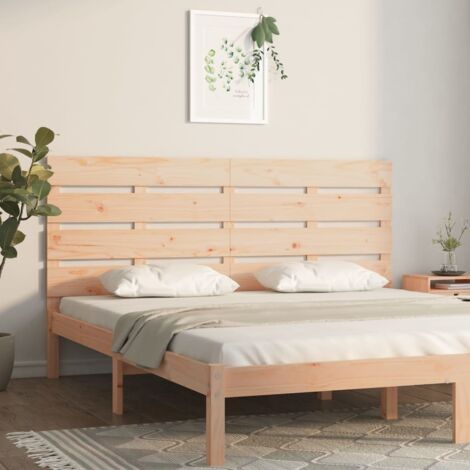 Vidaxl – Tête de lit en bois massif de pin 140x80 cm – Design à lattes moderne – Soutien dorsal confortable – Pour chambre à coucher