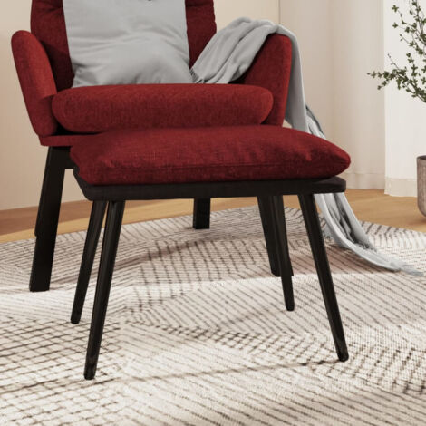 Repose-pied Rouge bordeaux 45x29,5x35 cm Tissu et similicuir vidaXL (1/5)