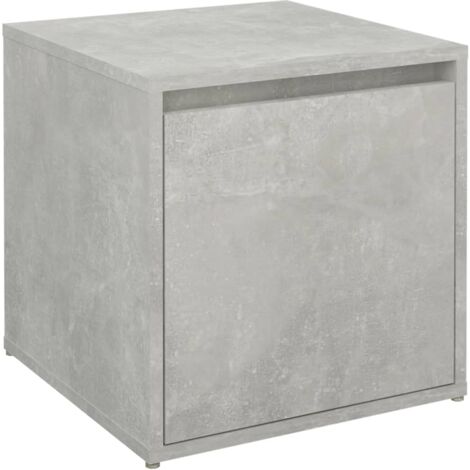 Tiroir boîte Gris béton 40,5x40x40 cm Bois d'ingénierie vidaXL