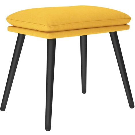 Repose-pied Jaune moutarde 45x29,5x35 cm Tissu vidaXL (1/5)