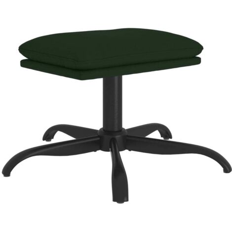 Repose-pied Vert foncé 60x60x36 cm Velours vidaXL (1/5)
