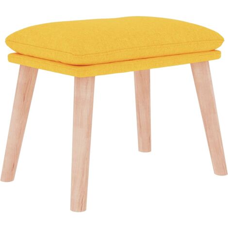 Repose-pied Jaune moutarde 45x29,5x35 cm Tissu vidaXL (1/5)