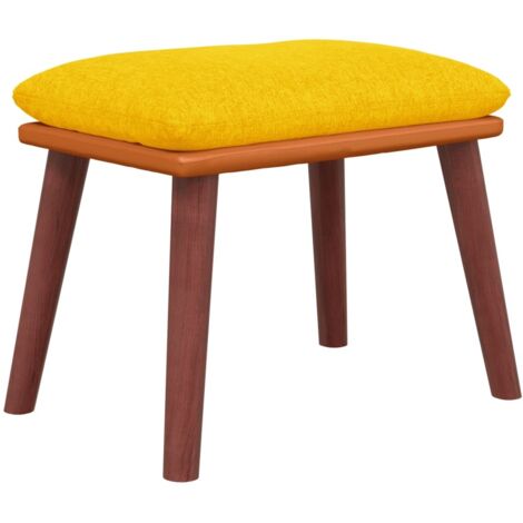 Repose-pied Jaune moutarde 45x29,5x35 cm Tissu et similicuir vidaXL (1/5)