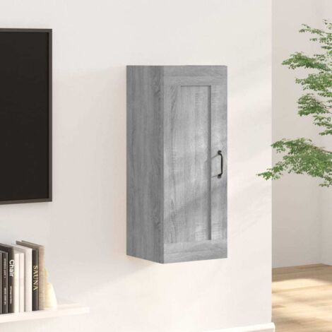 Armoire Suspendue Sonoma Gris – 35x34x90 Cm – Bois D’ingénierie – Neuf