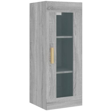 Armoire murale suspendue Sonoma gris 34,5x34x90 cm vidaXL