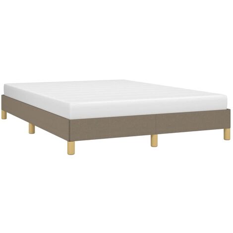 Vidaxl – Cadre de lit taupe 160x200 cm – Tissu polyester durable – Lattes en contreplaqué pour soutien optimal – Pieds robustes pour stabilité (1/5)