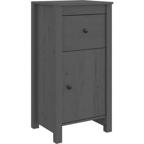 Buffet gris 40x35x80 cm bois massif de pin vidaXL