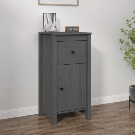 Buffet gris 40x35x80 cm bois massif de pin vidaXL