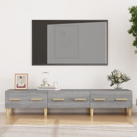 Meuble TV Sonoma gris 150x34,5x30 cm Bois d'ingénierie vidaXL (1/5)