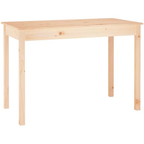 Vidaxl – Table de salle à manger 110x55x75 cm – Bois massif de pin non traité – Fixation murale incluse – Montage facile