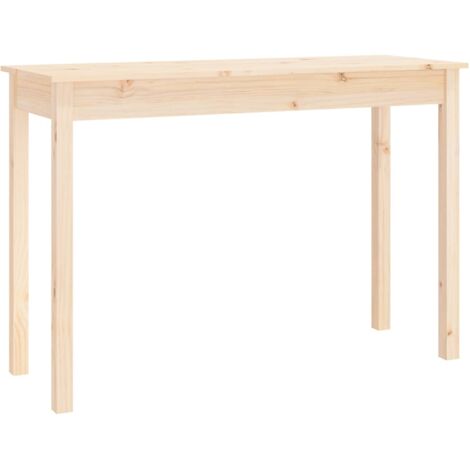 Vidaxl – Table console en bois massif de pin 110x40x75 cm – Élégante et robuste – Fixation murale incluse pour sécurité – Parfaite pour décoration intérieure