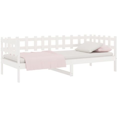Lit de jour sans matelas blanc 80x200 cm bois de pin massif vidaXL (1/5)