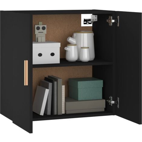 Armoire murale Noir 60x30x60 cm Bois d'ingénierie vidaXL