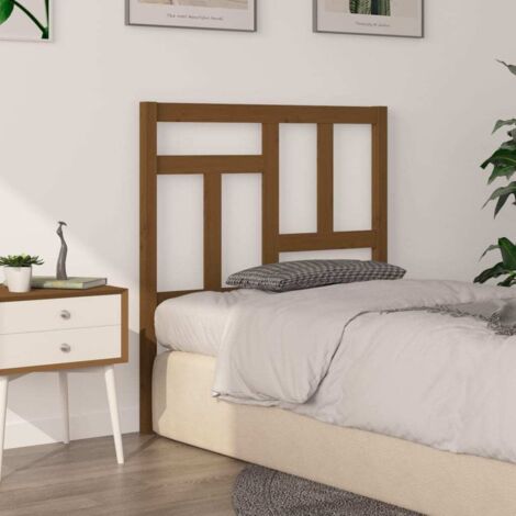 Tête de lit Marron miel 80,5x4x100 cm Bois massif de pin vidaXL