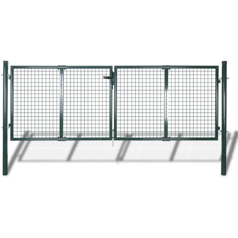 Vidaxl – Grille de portail aluminium 300x75 cm – Soudée, galvanisée, avec charnière de boulon – Résistance à la corrosion