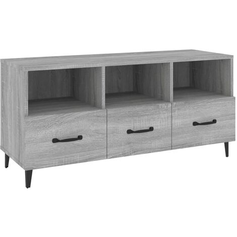 Meuble TV Sonoma gris 102x35x50 cm Bois d'ingénierie vidaXL (1/5)