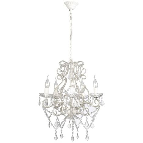 Cristal lampe classique lustre plafonnier chandelier suspension pour 4-5 E14 led