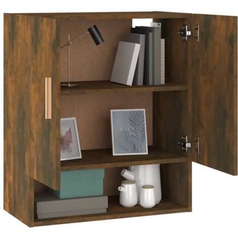 Armoire murale Chêne fumé 60x31x70 cm Bois d'ingénierie vidaXL
