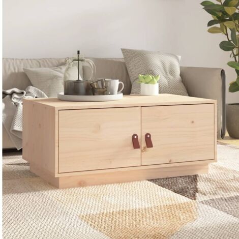 Table basse 80x50x35 cm Bois massif de pin vidaXL (1/5)