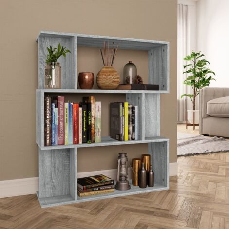 Bibliothèque/Cloison Sonoma gris 80x24x96 cm Bois d'ingénierie vidaXL
