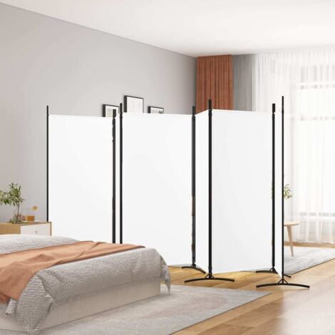 Cloison de séparation 6 panneaux Blanc 520x180 cm Tissu vidaXL