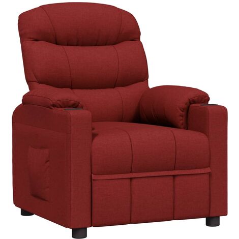 Fauteuil inclinable Rouge bordeaux Tissu vidaXL (1/5)