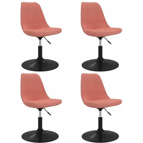 Chaises à manger pivotantes lot de 4 Rose Velours vidaXL (1/5)