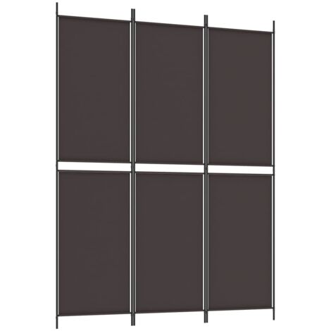 Cloison de séparation 3 panneaux Marron 150x200 cm Tissu vidaXL