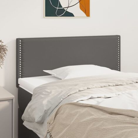 Tête de lit Style Scandinave pour chambre à coucher Gris 100x5x78/88 cm Similicuir vidaXL (1/5)