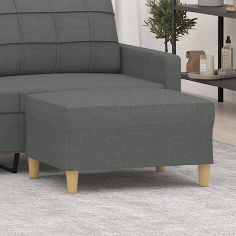 Vidaxl – Repose-pieds en tissu gris foncé 70x55x41 cm – Cadre en contreplaqué robuste – Design compact pour espaces réduits