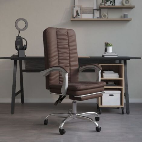 Fauteuil inclinable de bureau Marron Similicuir vidaXL (1/5)