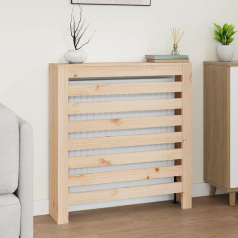 Cache-radiateur En Bois Massif De Pin - 79,5x19x84 Cm - Neuf
