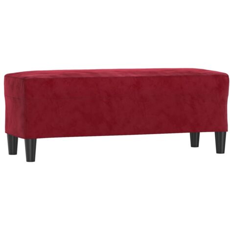 Banc Rouge bordeaux 100x35x41 cm Velours vidaXL (1/5)