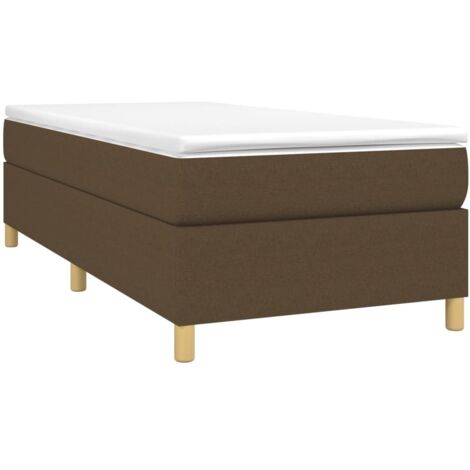 vidaXL Sommier à lattes de lit avec matelas Marron foncé 90x200 cm