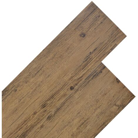 Vidaxl – Planches de sol PVC non auto-adhésives 18 pièces 122,8 x 23,8 cm – Aspect bois marron noyer – Résistantes à l'usure et à l'humidité